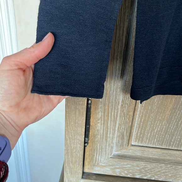 Vince dark navy size small petite cotton long sleeve shirt - Picture 5 of 11